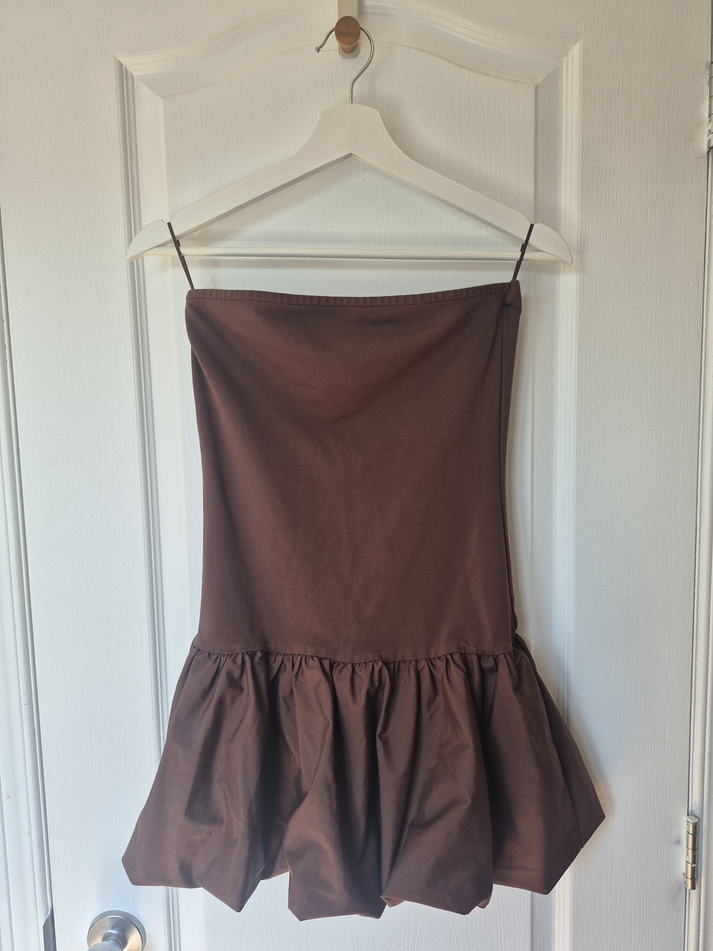 Bubble Hem Strapless Dress